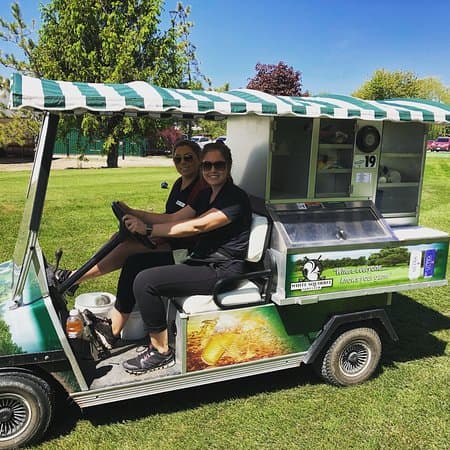 Beverage cart ready for brunch